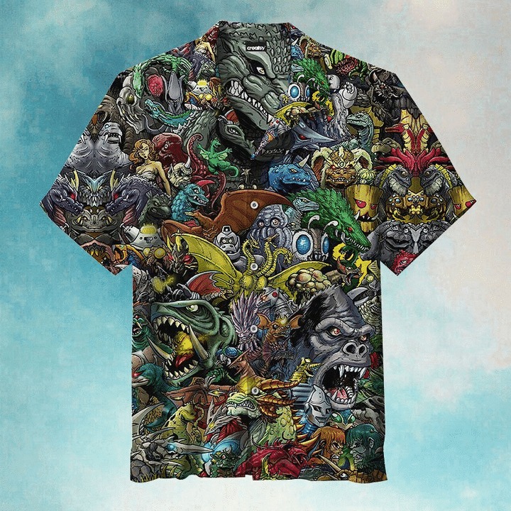World of godzilla hawaiian shirt -BBS