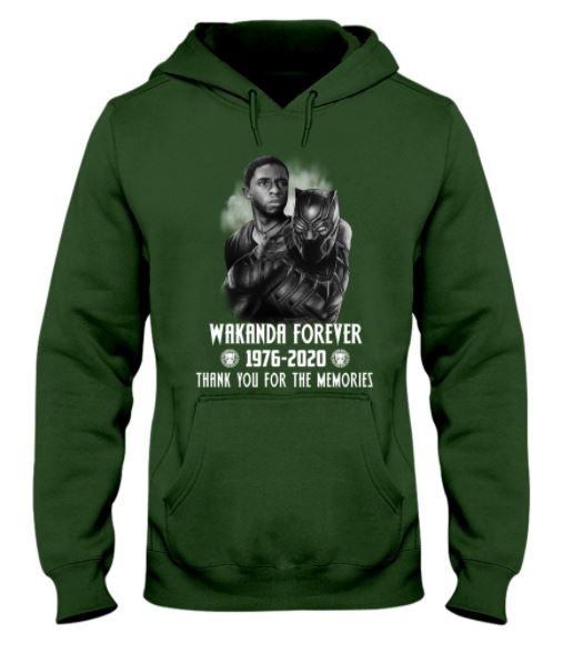 Wakanda Forever 1976-2020 thanks hoodie