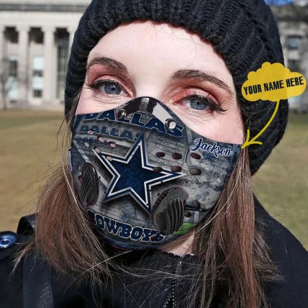 Dallas Cowboys personalized custom name filter face mask 1