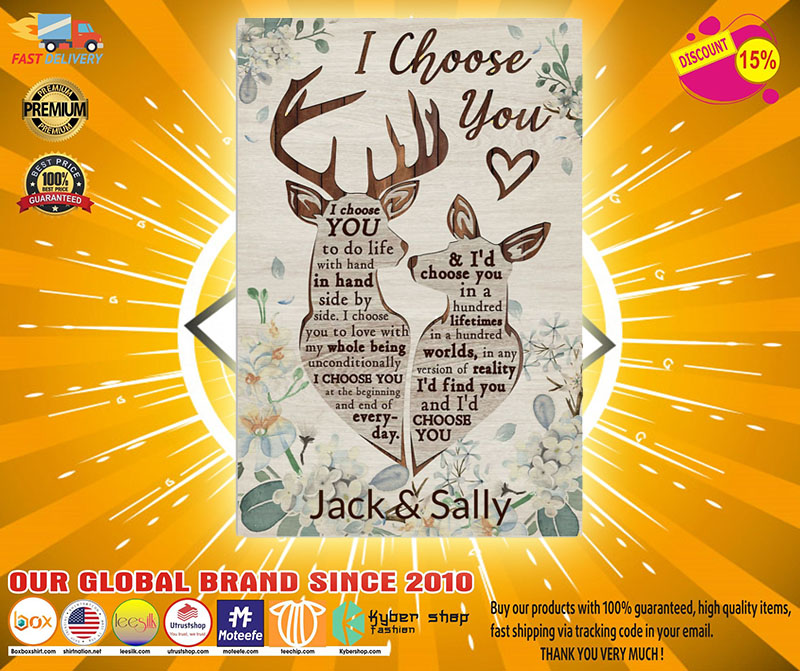 Deer I choose you to do life with hand in hand poster5