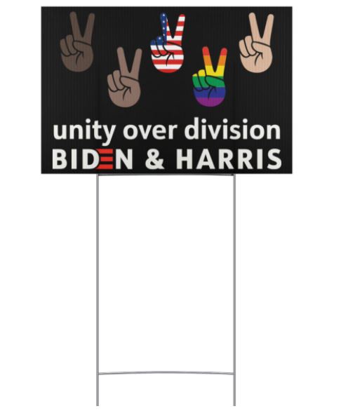 Biden Unity over division poster
