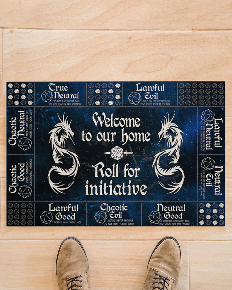 Dragon Welcome to our home roll for initiative doormat