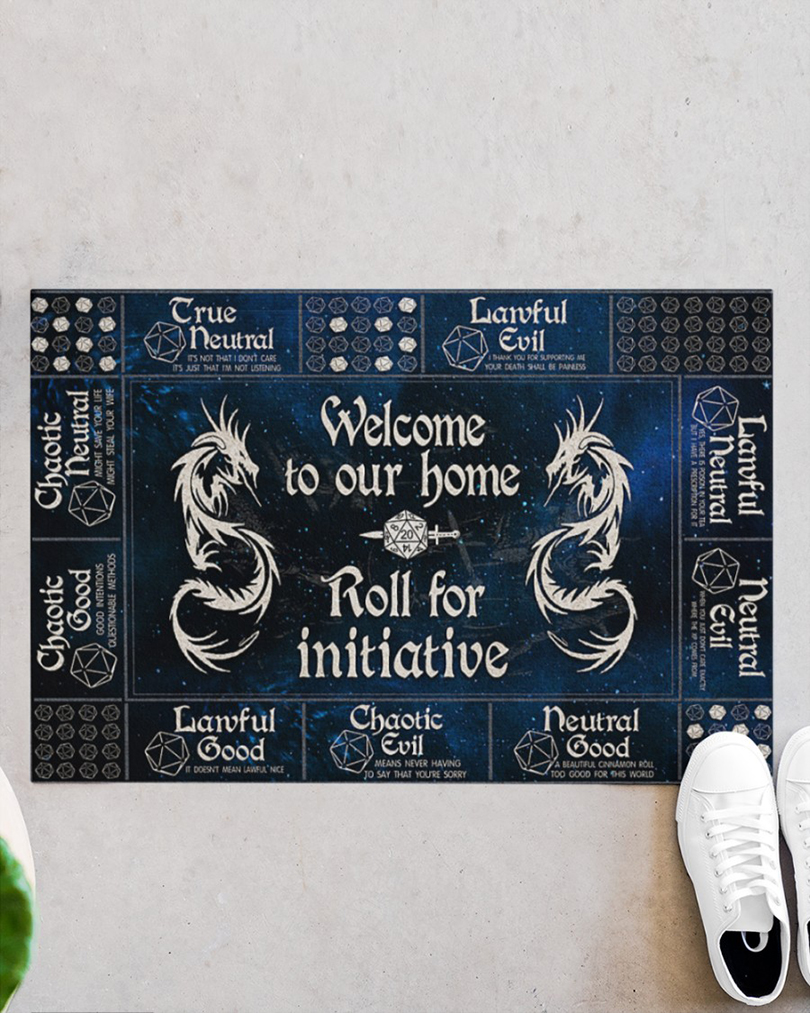 Dragon Welcome to our home roll for initiative doormat