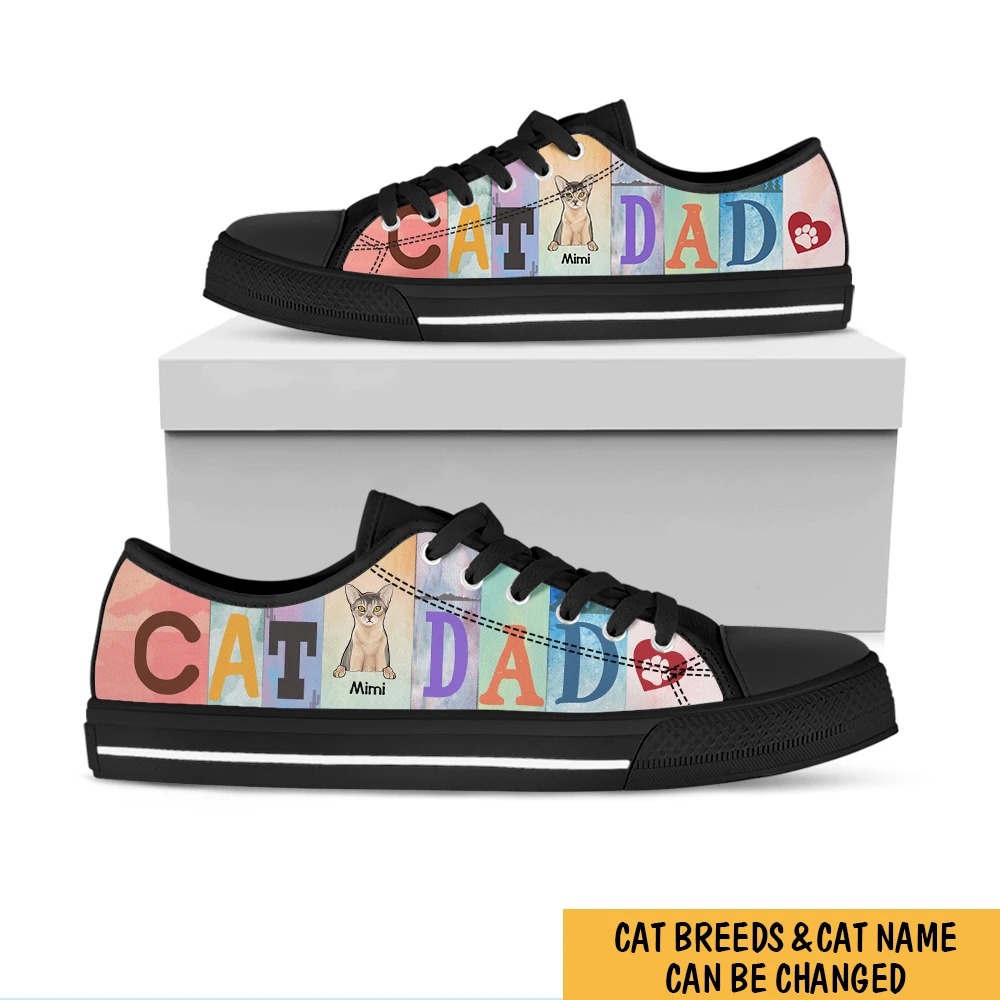 Personalized Cat Dad Low Top Shoes – Hothot 050721