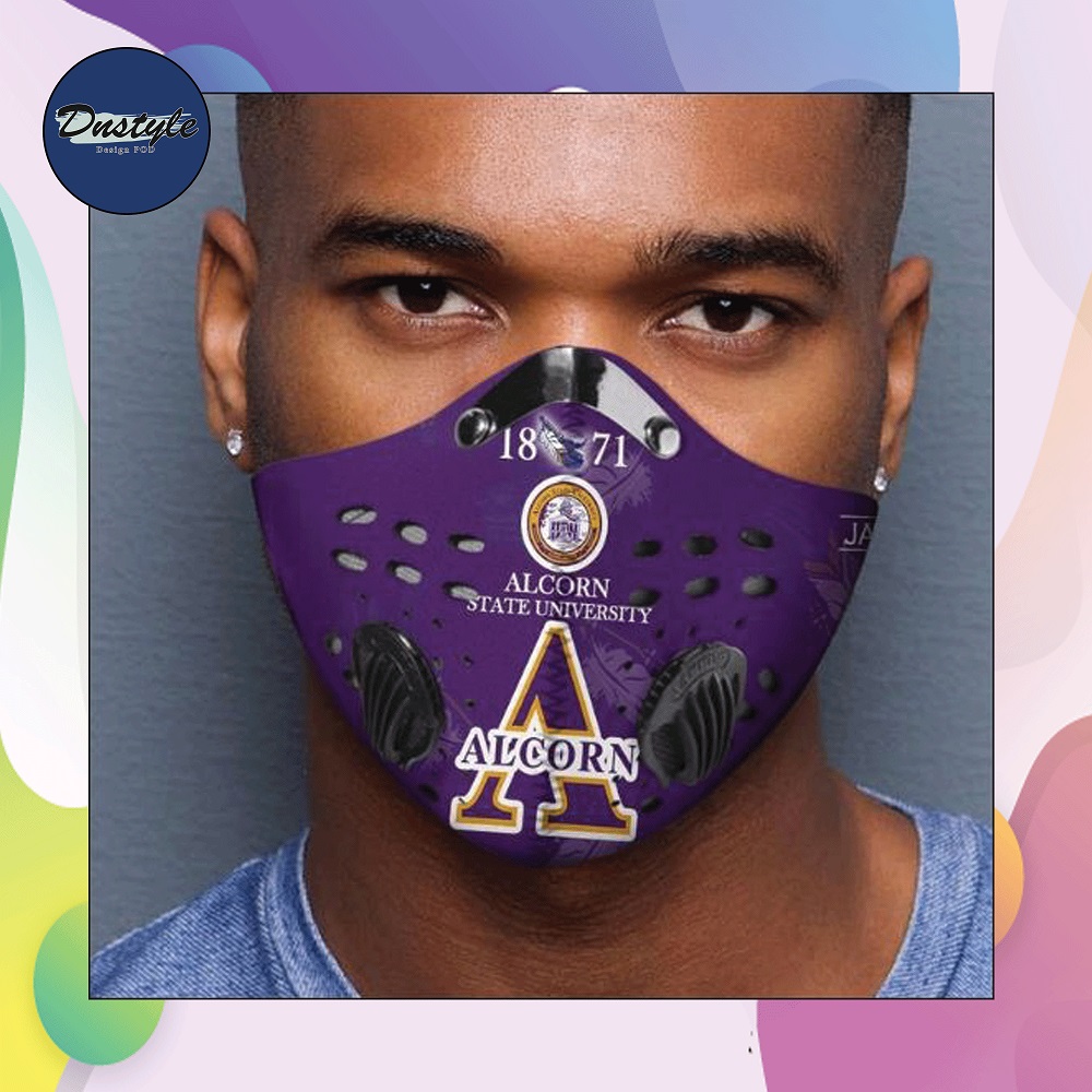 Alcorn State University logo face mask with filter - dnstyles