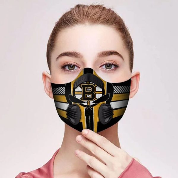Punisher skull boston bruins filter face mask - Hothot 080820