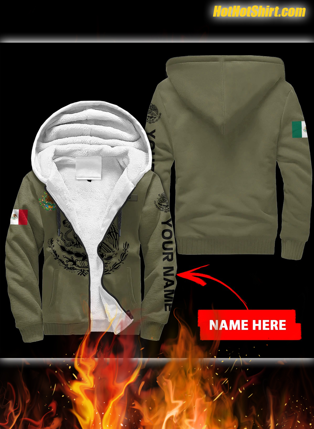 Eagle mexican customize all over printed hoodie and t-shirt 3