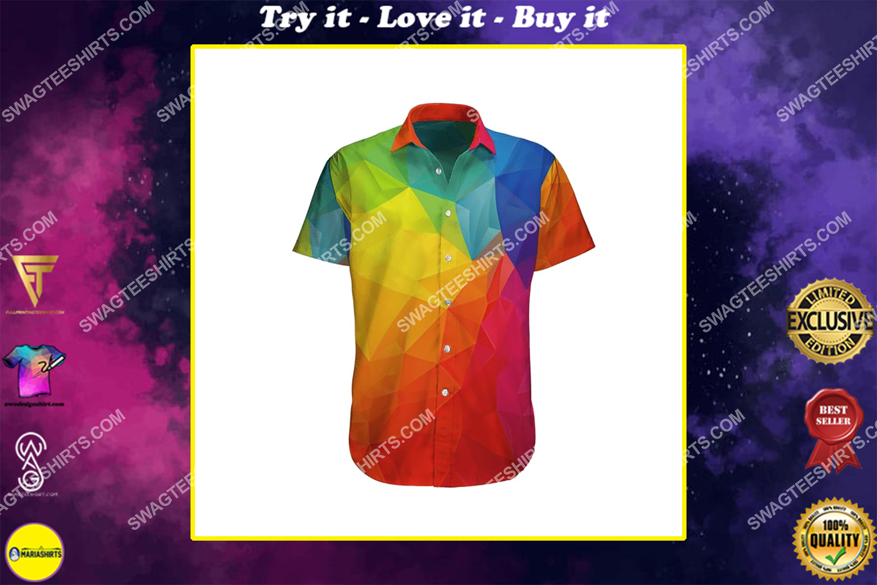 [highest selling] love lgbtq colorful all over print hawaiian shirt – maria