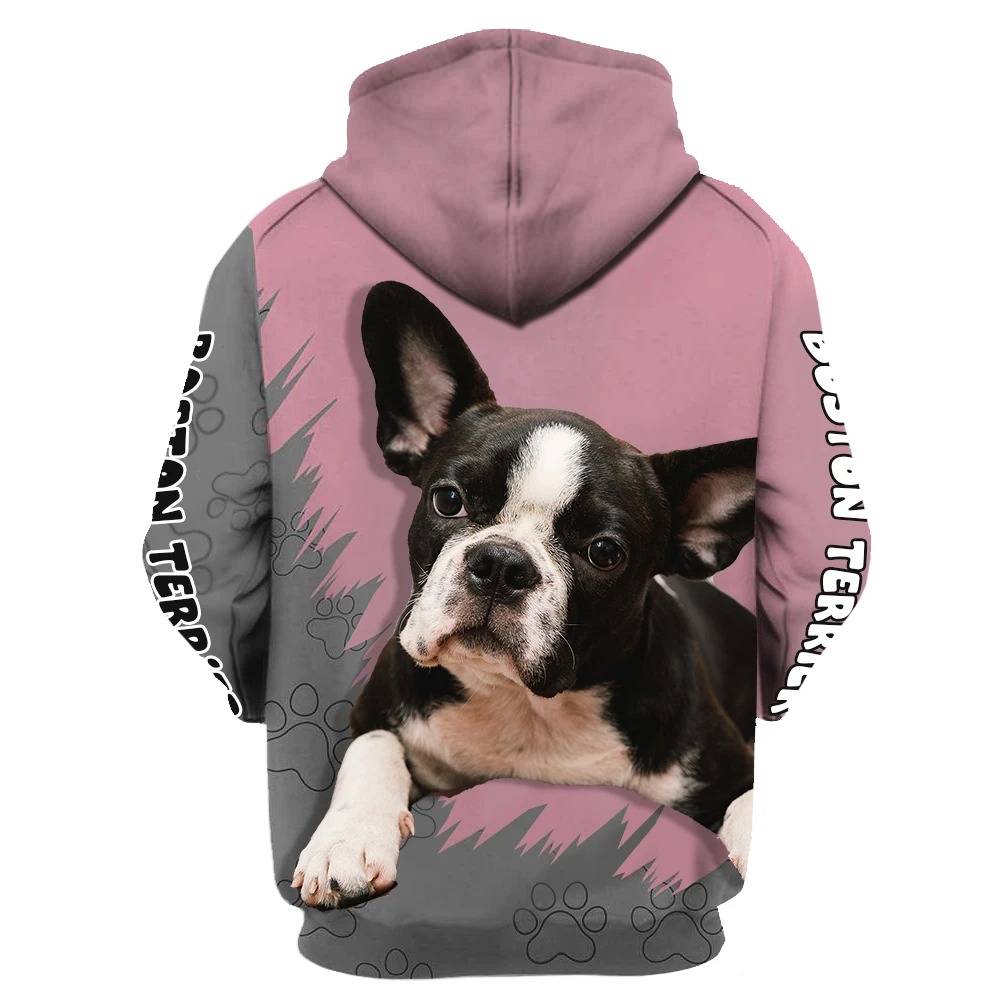 Here's to the women that can't imagine life without Boston Terrier 3D Hoodie 1
