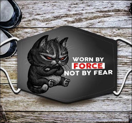 Worn by force not by fear black cat anti pollution face mask - maria
