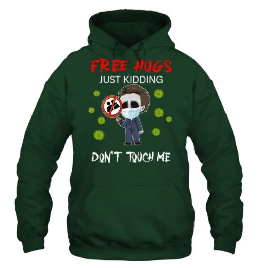 Michael Myers hug kidding hoodie