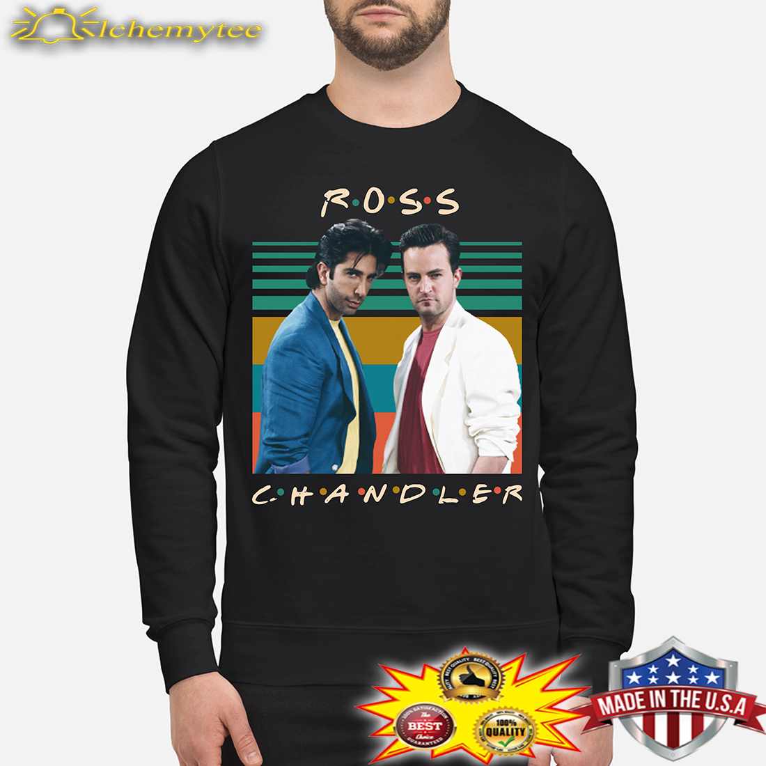 FRIENDS TV Show Vintage Ross Chandler Shirt 1