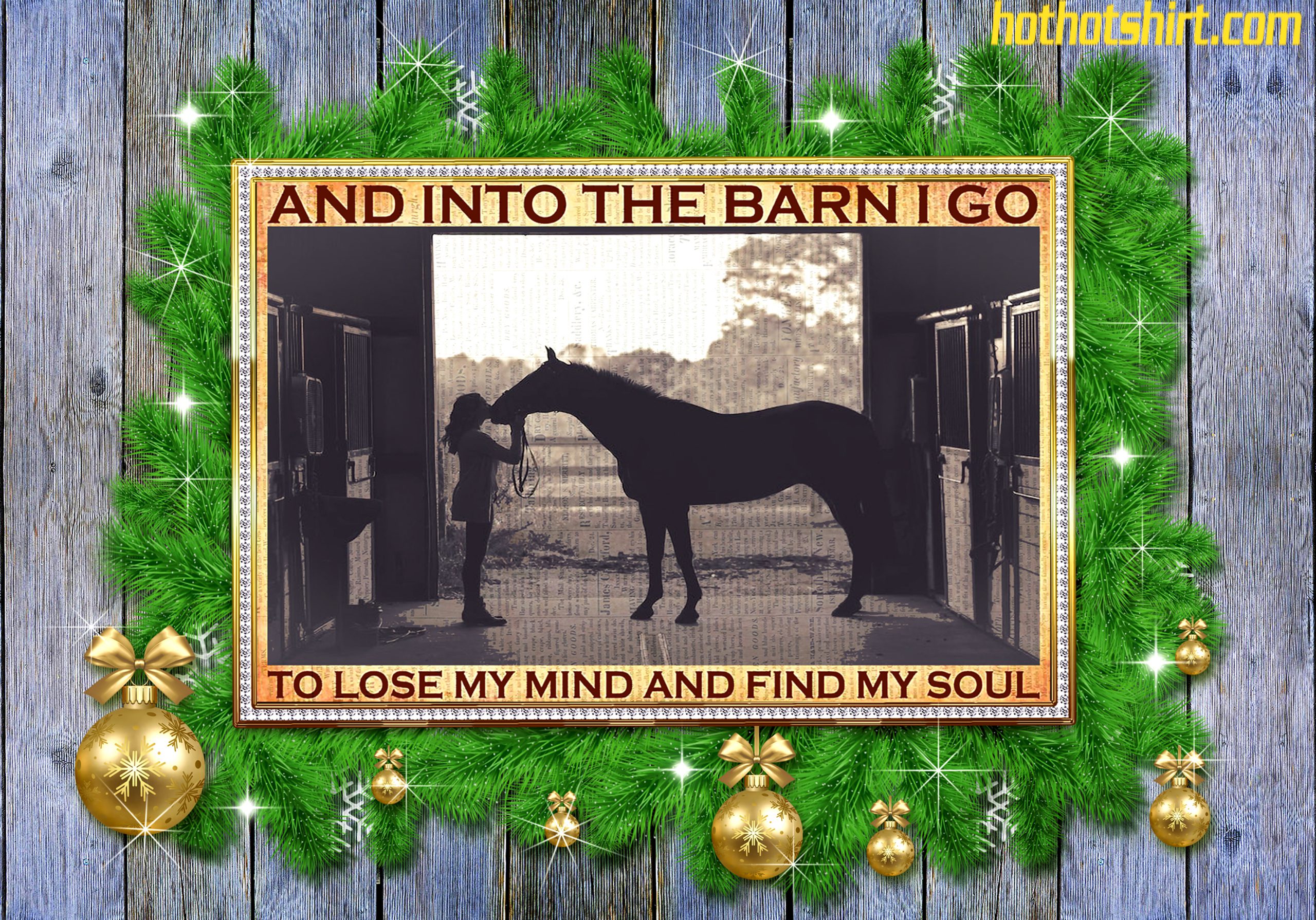 Farm girl into the barn poster 2