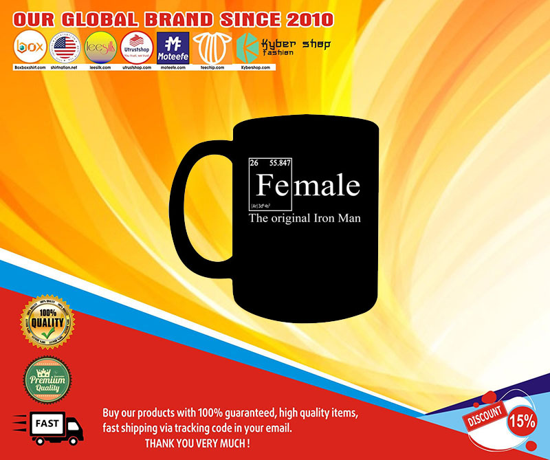 Female the original iron man mug