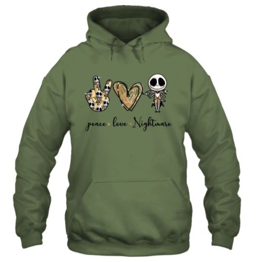 Jack peace love nightmare hoodie