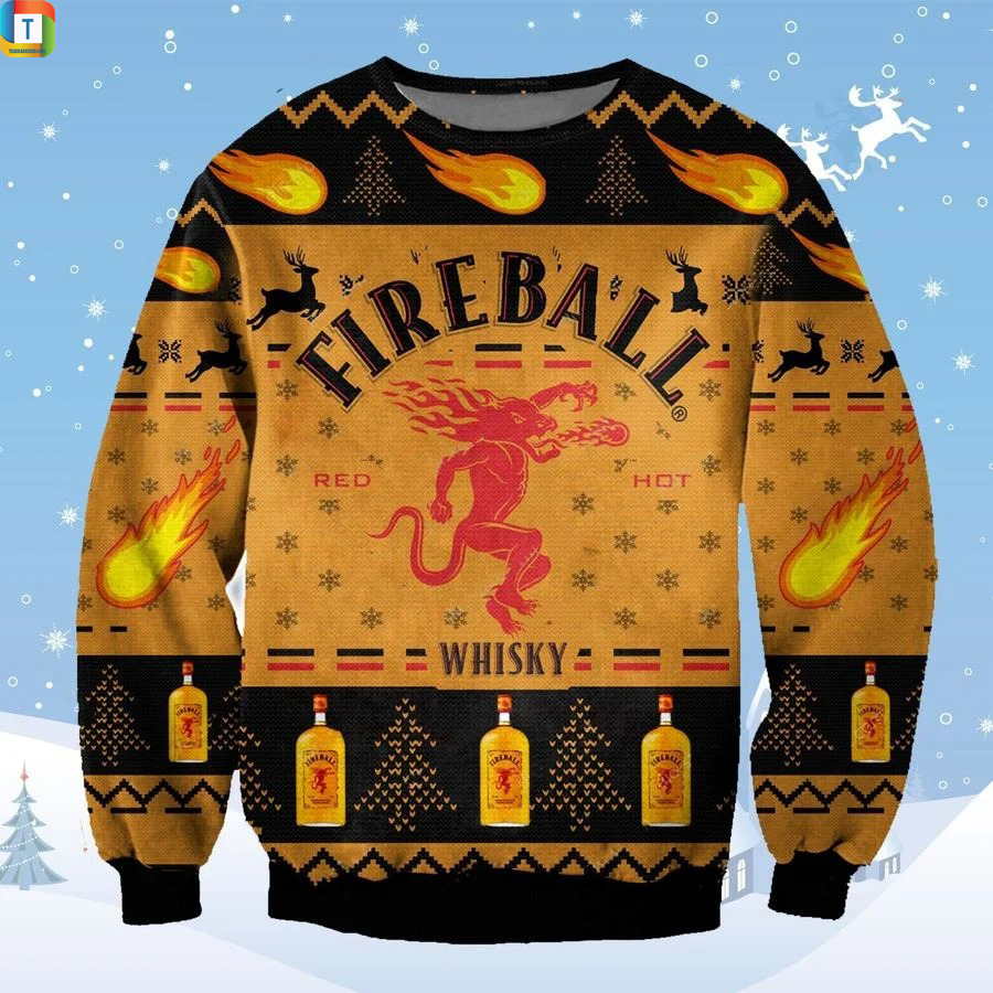 Fireball whisky ugly sweater