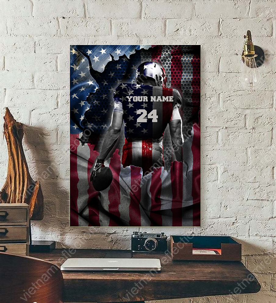 Football Player custom name and number poster