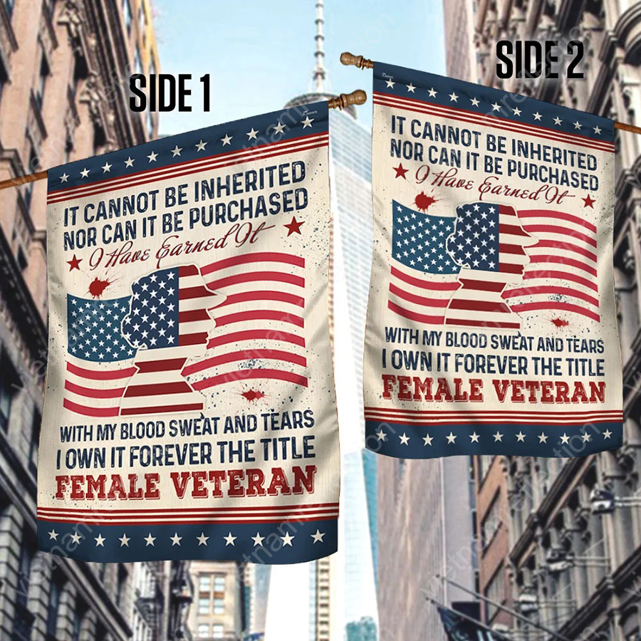 Forever The Title Female Veteran Flag