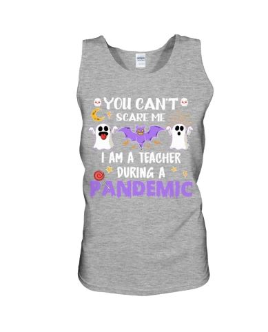 Ghost cant scare teacher pandemic tank top