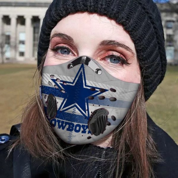 Dallas cowboys filter face mask