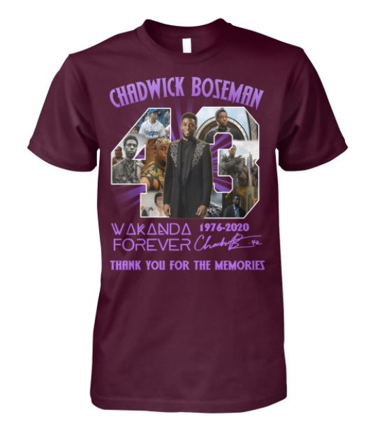 Chadwick Boseman 43 thanks t shirt