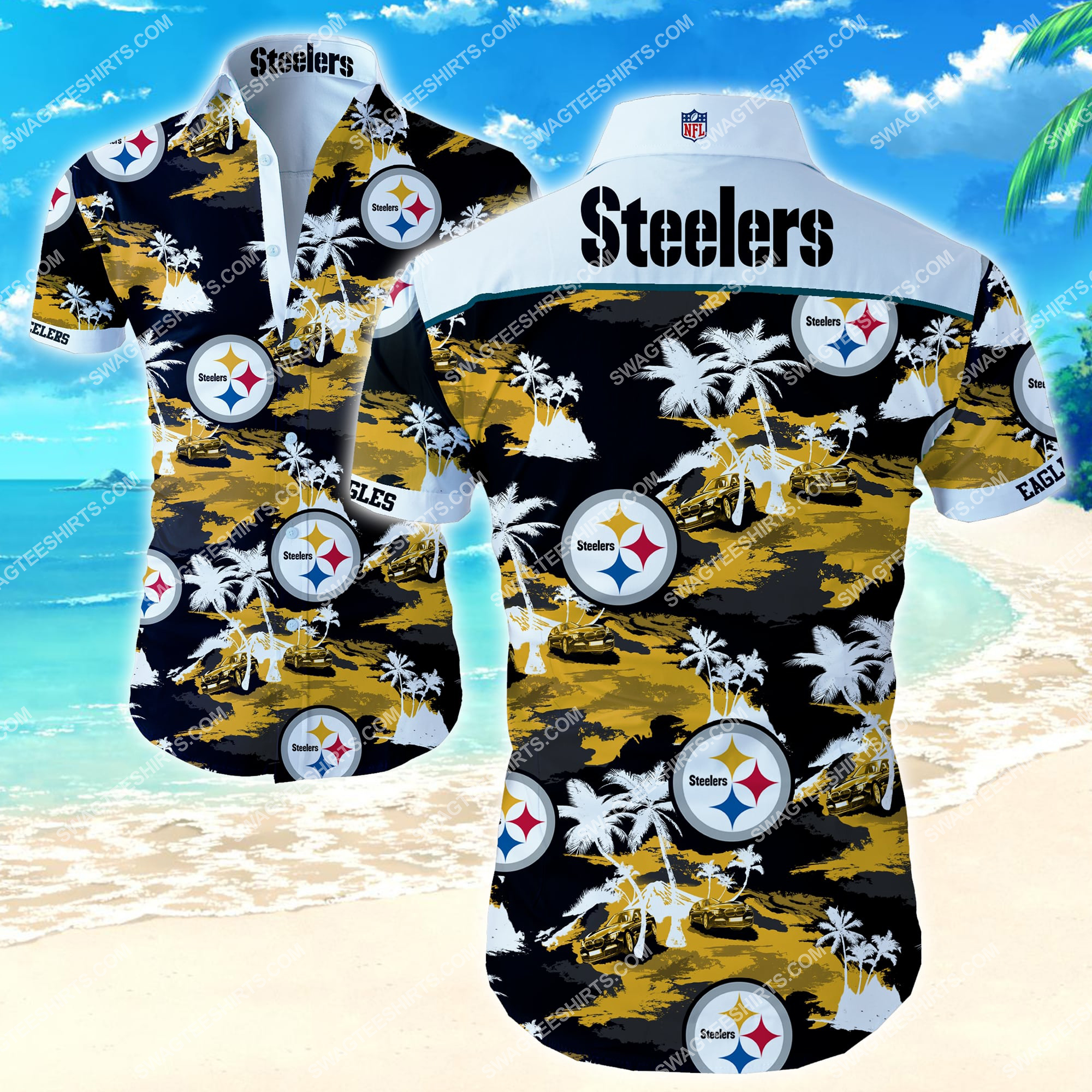 [highest selling] the pittsburgh steelers flower tropical hawaiian shirt – maria