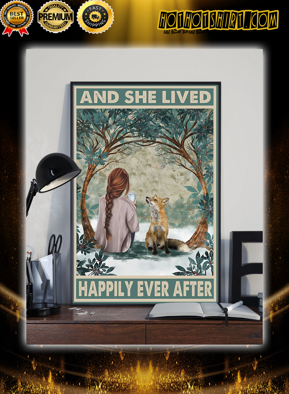 Girl and fox and she lived happily ever after poster 2