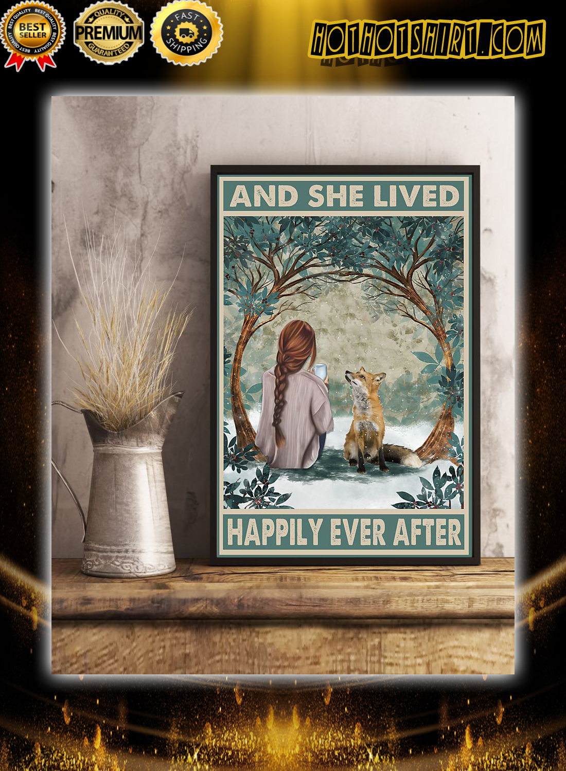 Girl and fox and she lived happily ever after poster 3