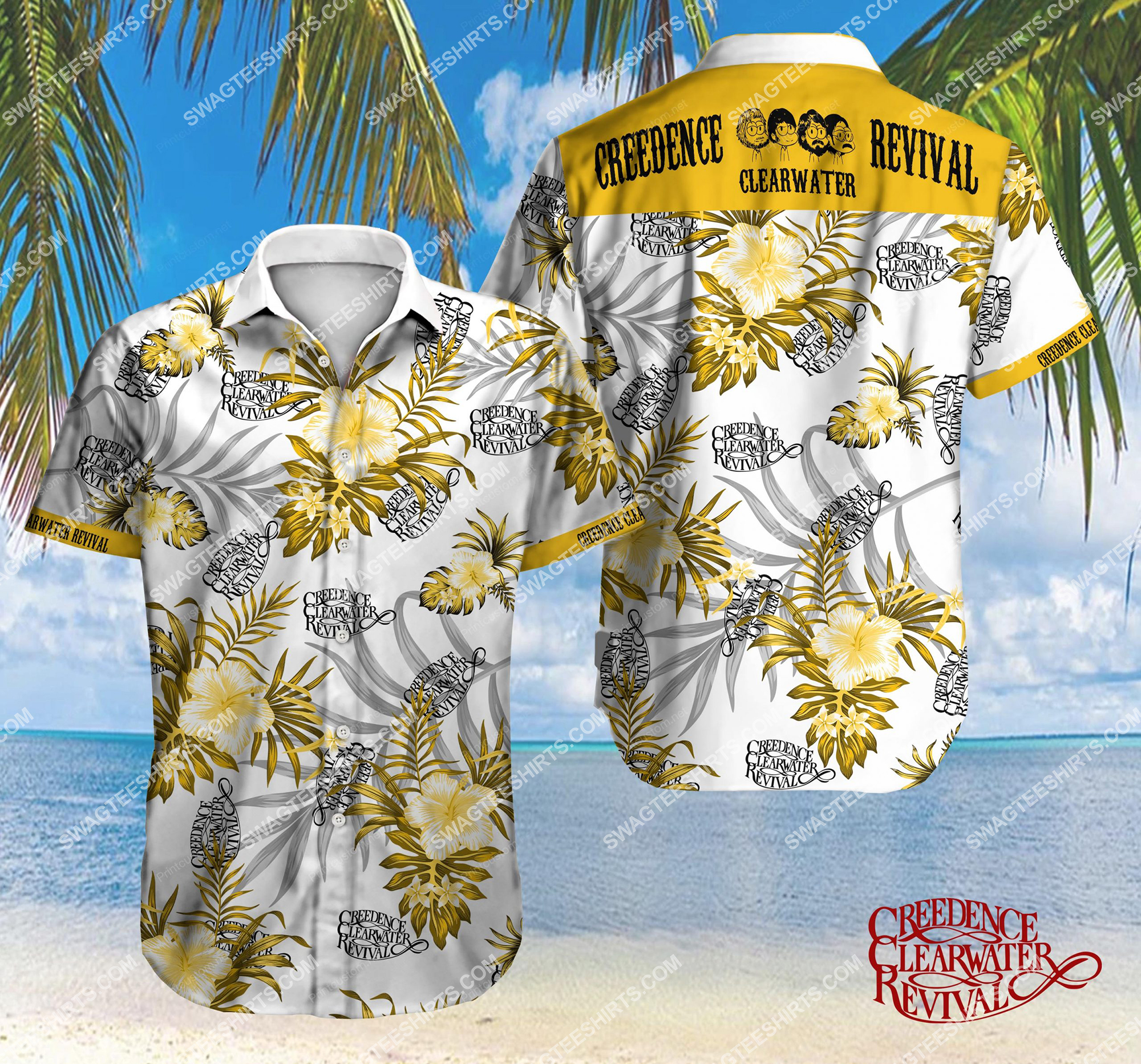 the creedence clearwater revival full printing hawaiian shirt 2