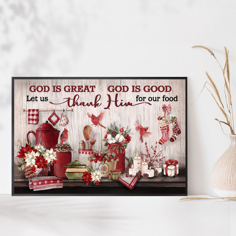 God is great god is good canvas and poster