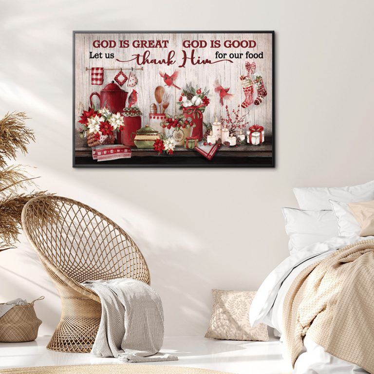 God is great god is good canvas and poster