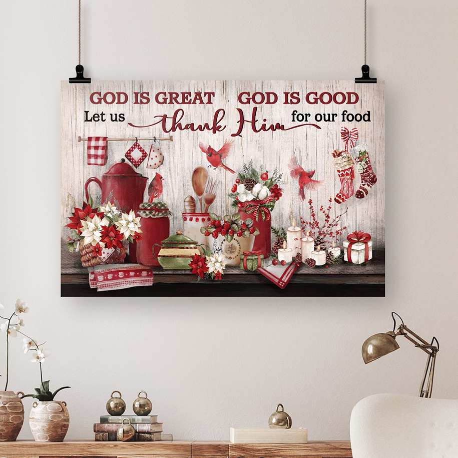 God is great god is good canvas and poster