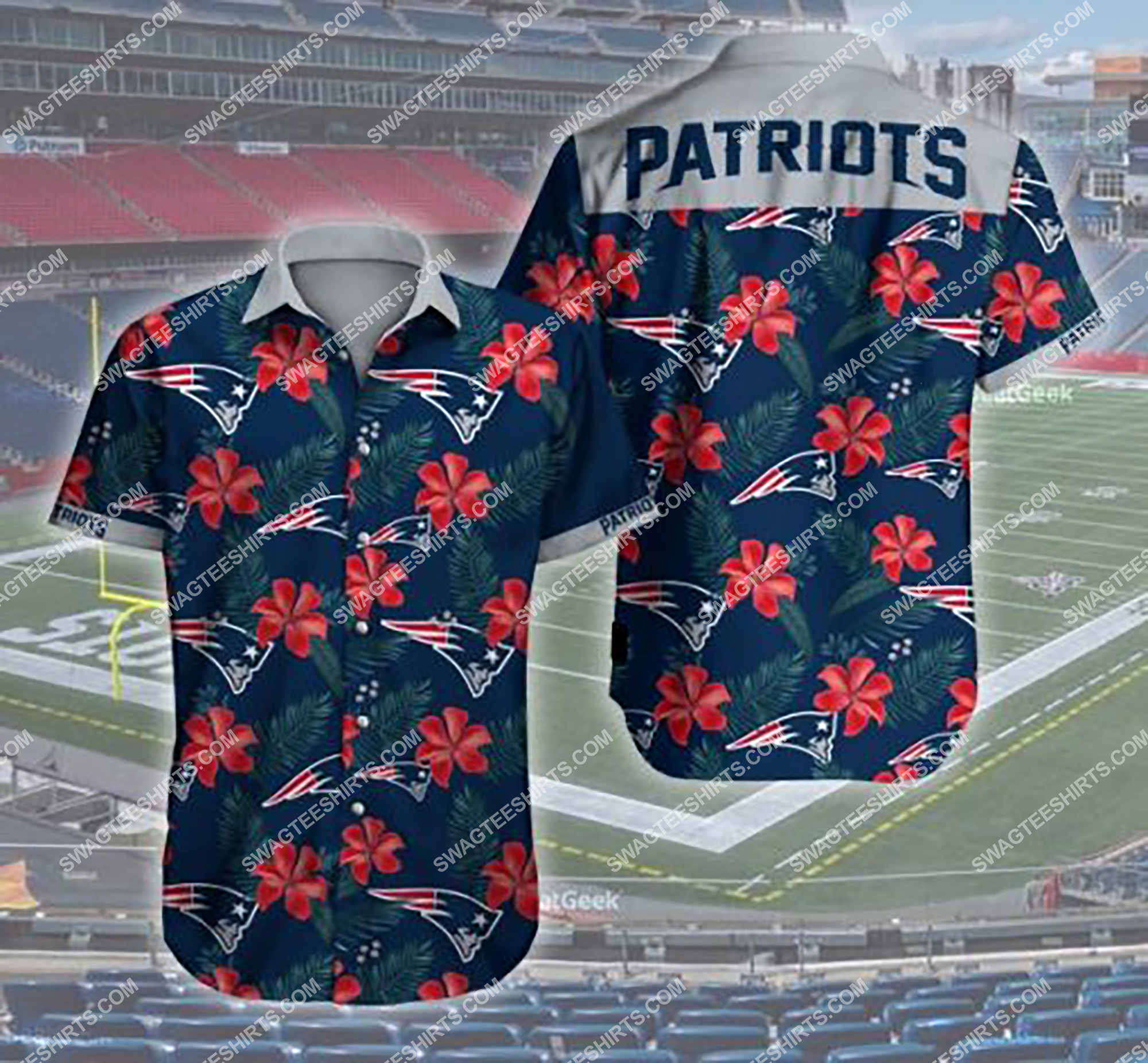 [highest selling] new england patriots football team all over print hawaiian shirt – maria