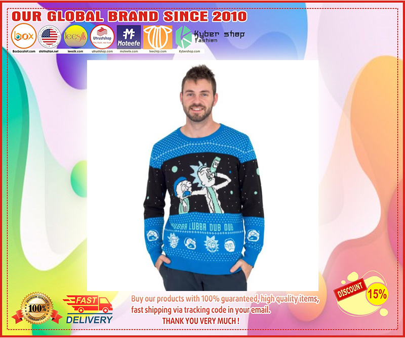 Wubba Lubba Dub Dub Rick and Morty Ugly Christmas Sweater