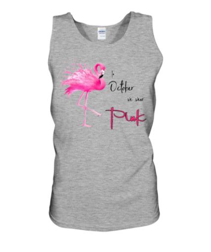 Flamingo October wear pink tank top