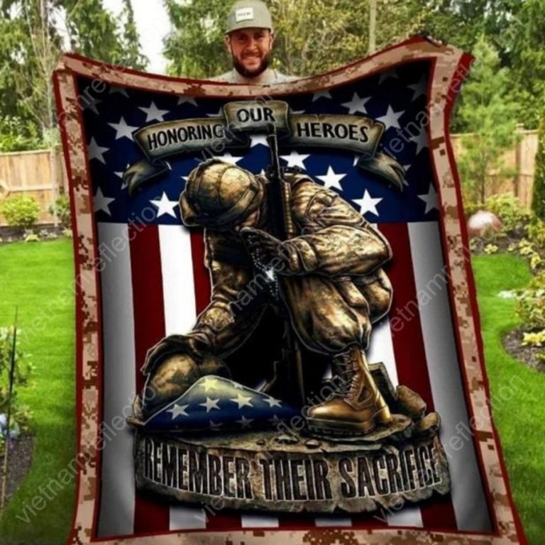 Honoring our heroes remember their sacrifice veterans day blanket