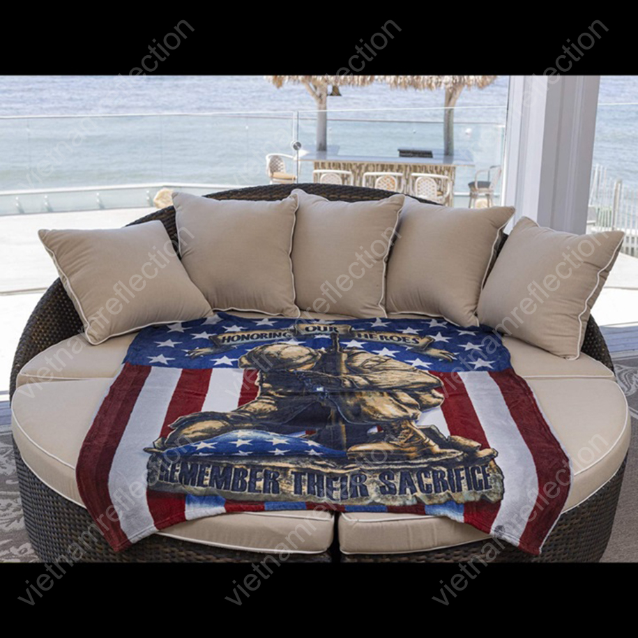 Honoring our heroes remember their sacrifice veterans day blanket