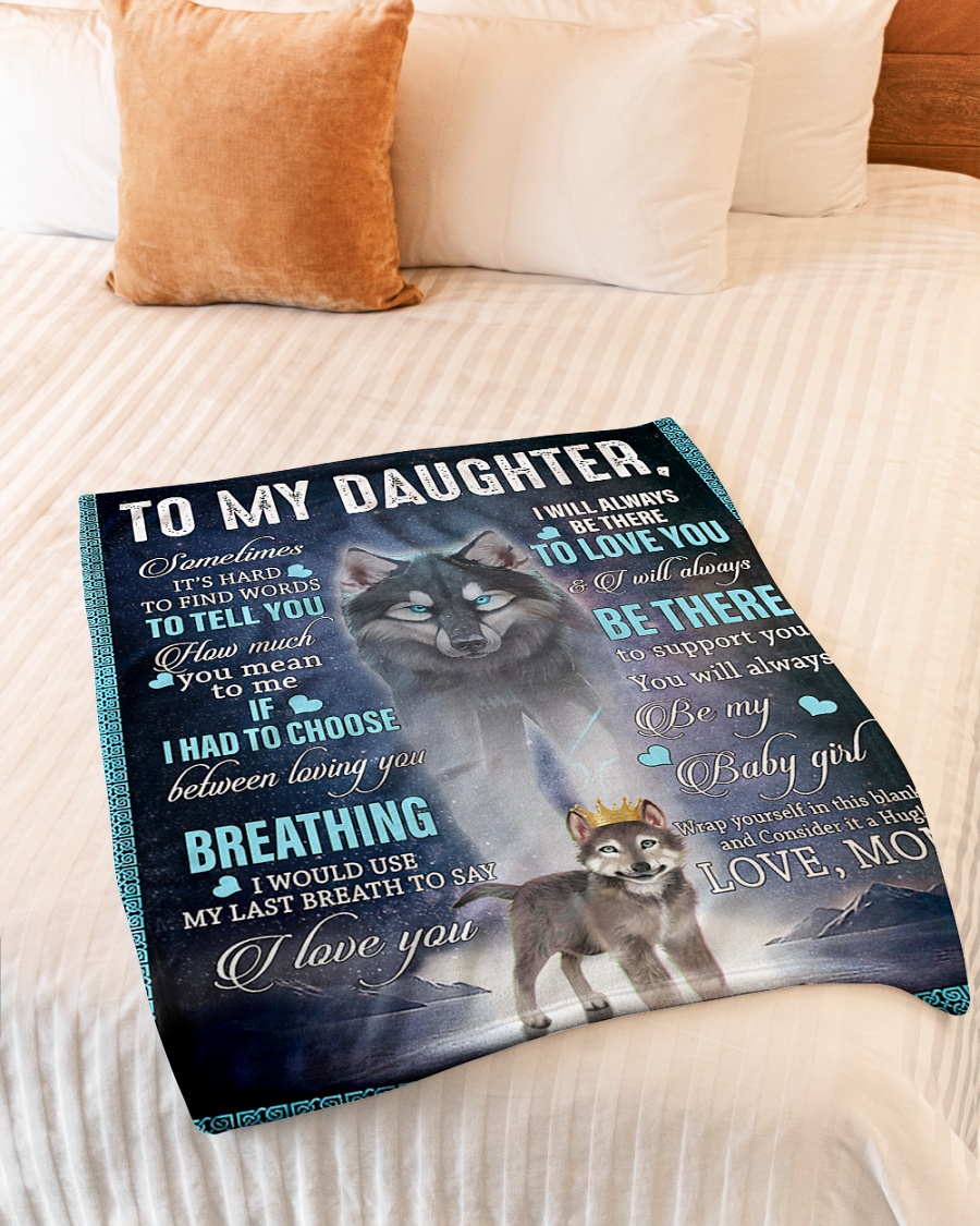 Husky dog to my daughter love mom blanket