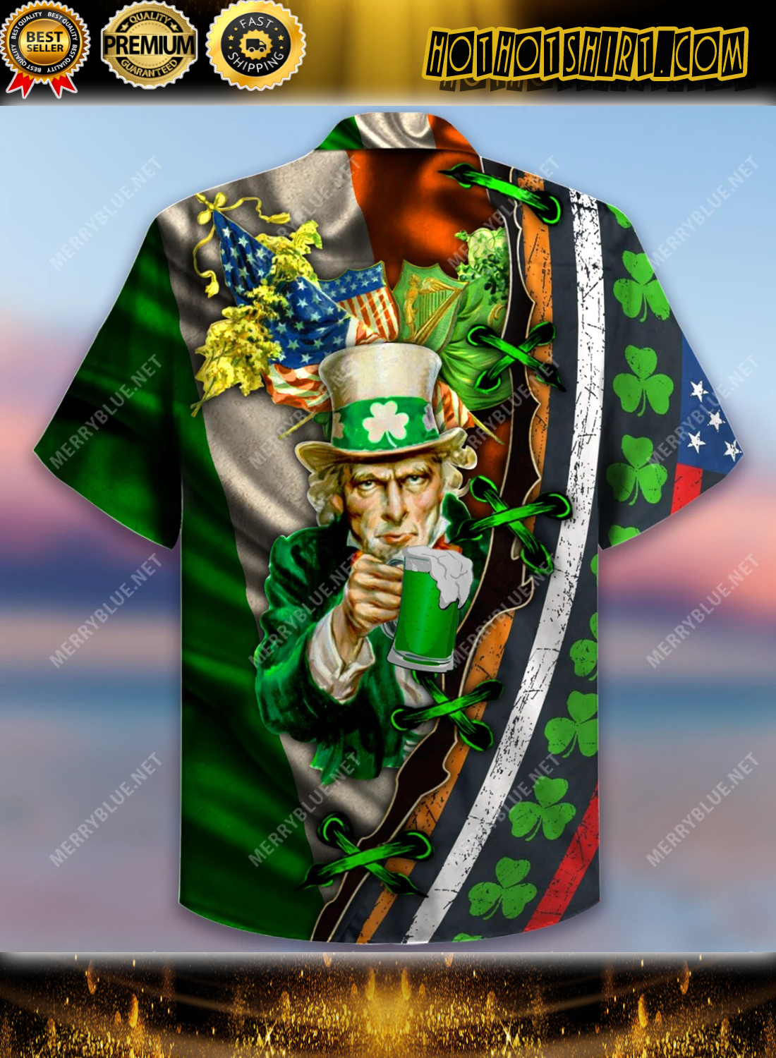 I Want You To Drink Beer Saint Patrick's Day Short Sleeve Tee, Hawaiian Shirt 1