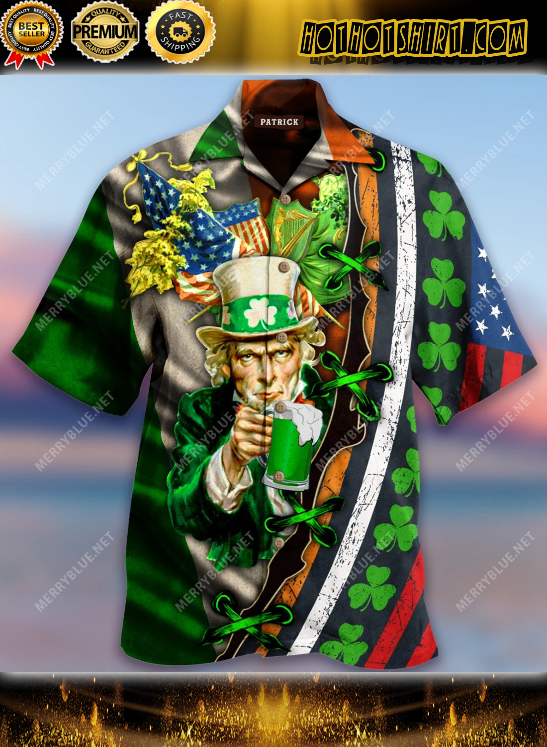 I Want You To Drink Beer Saint Patrick's Day Short Sleeve Tee, Hawaiian Shirt 2