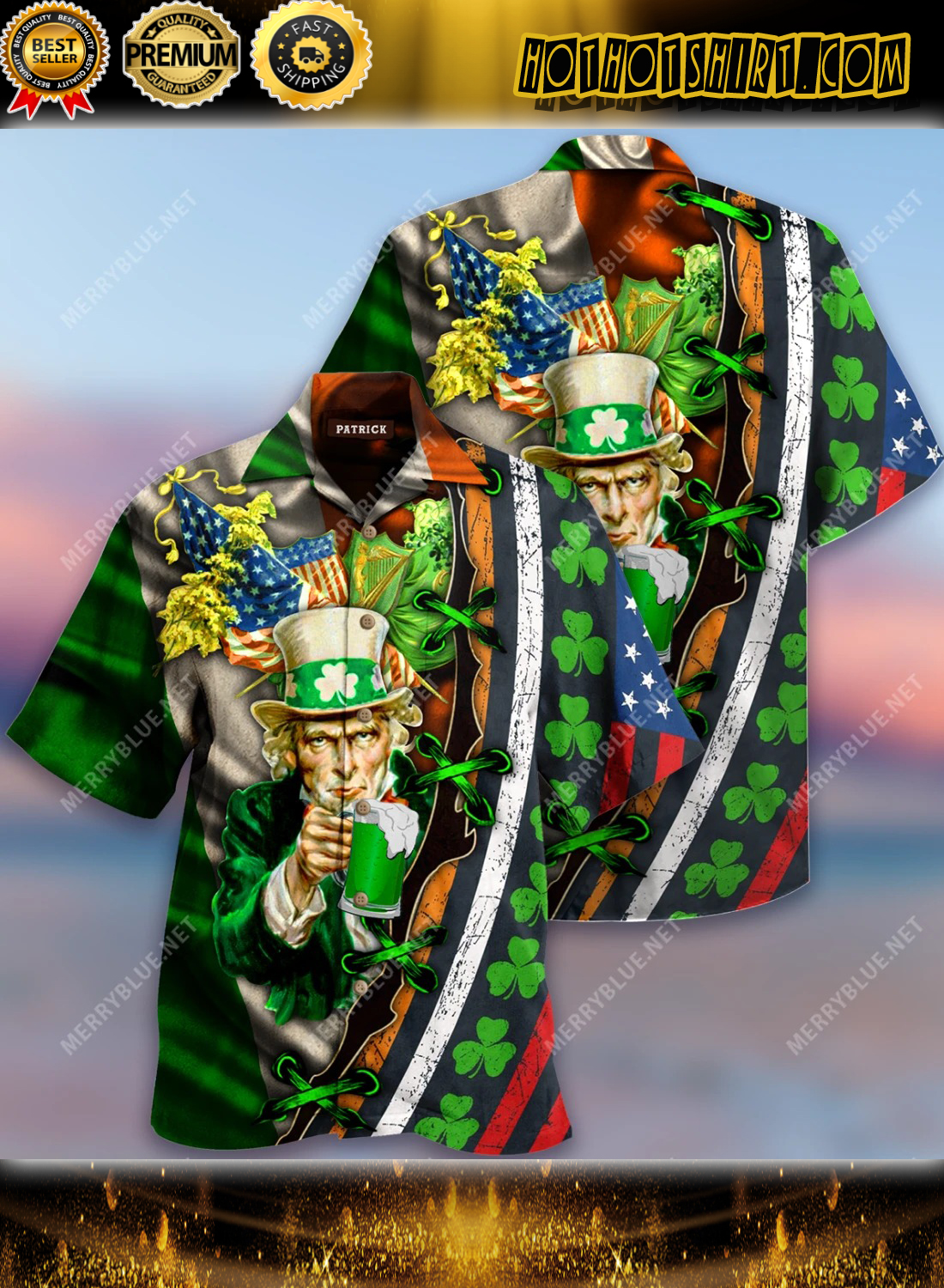 I Want You To Drink Beer Saint Patrick's Day Short Sleeve Tee, Hawaiian Shirt