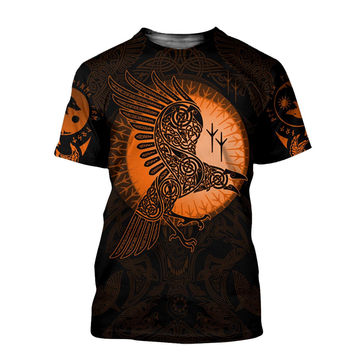Beautiful Viking Tattoo Raven 3D All Over Printed shirt