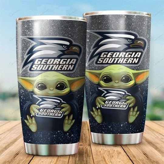 Georgia Southern Eagles Baby Yoda Tumbler