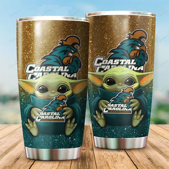 Coastal Carolina Chanticleers Baby Yoda Tumbler