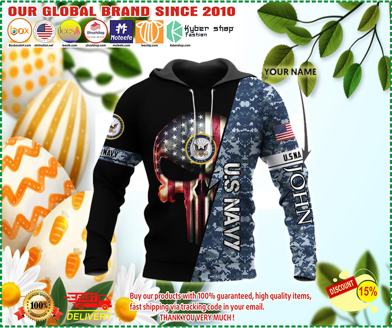 Personalized us navy skull full printing hoodie 1