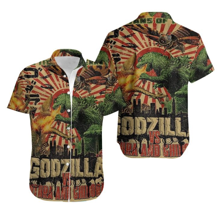 Godzilla Vs Mothra And Ghidorah Hawaiian Shirt - Hothot 150721