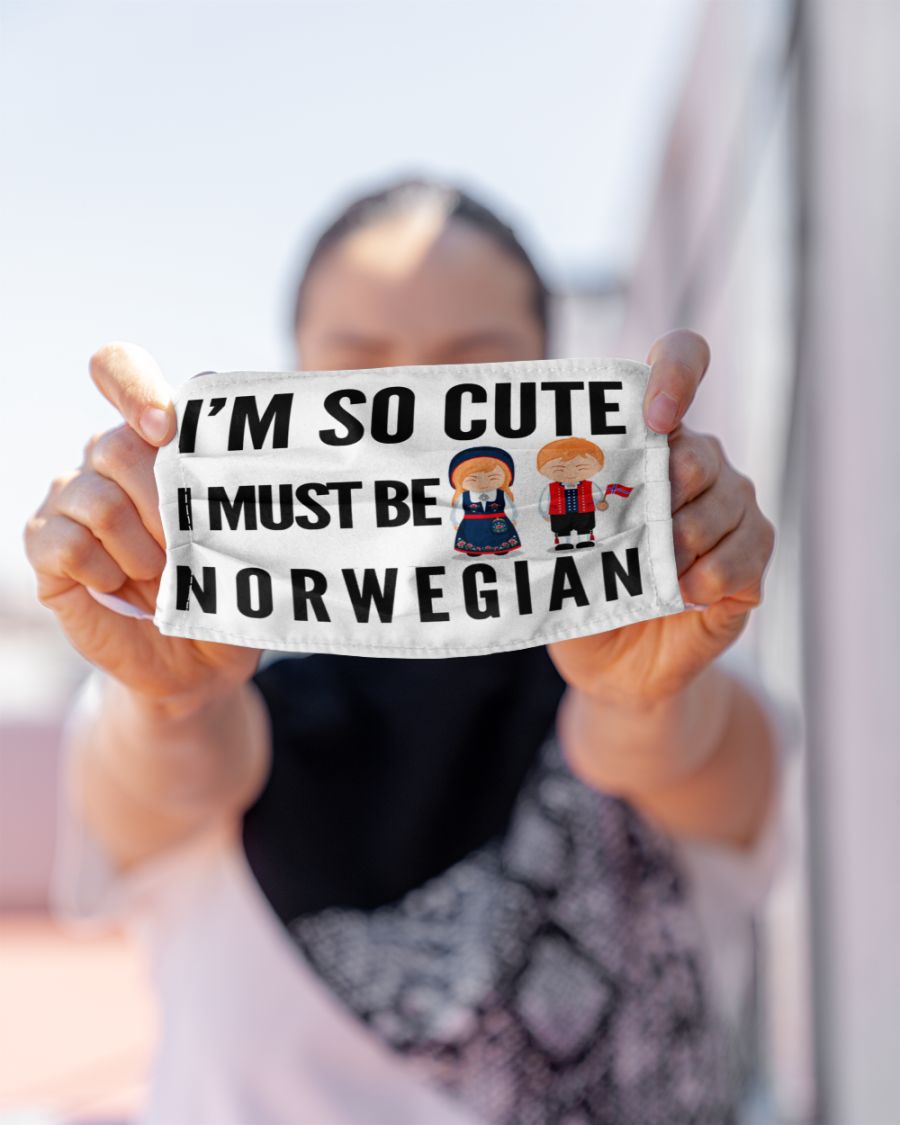 I'm so cute i must be norwegian face mask 1
