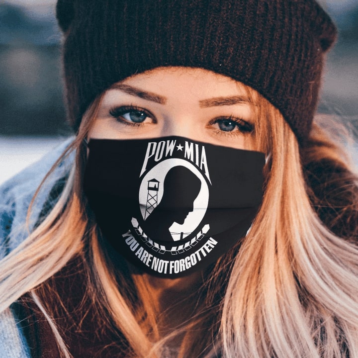 National league of families pow mia flag you are not forgotten face mask
