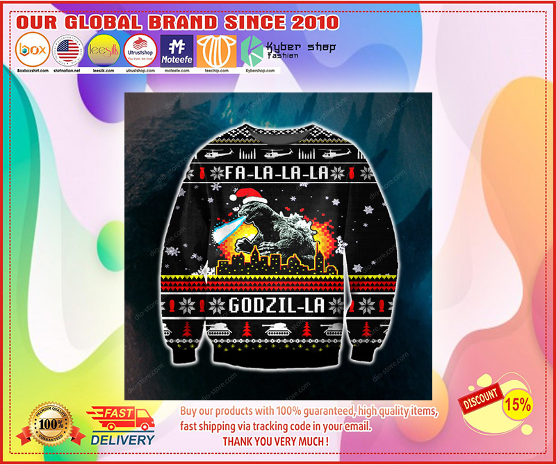 Godzilla Fa-La-La-La sweater 3