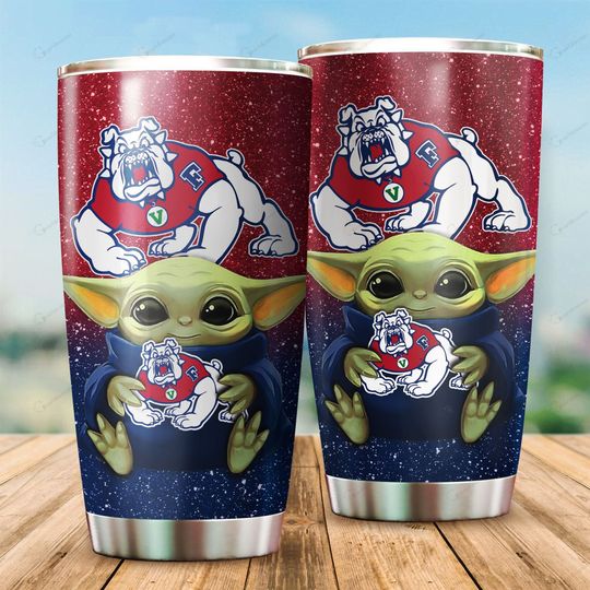 Fresno State Bulldogs football Baby Yoda Tumbler